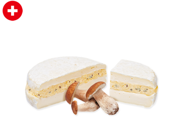 Tomme Vaudoise with Bolete Mushroom