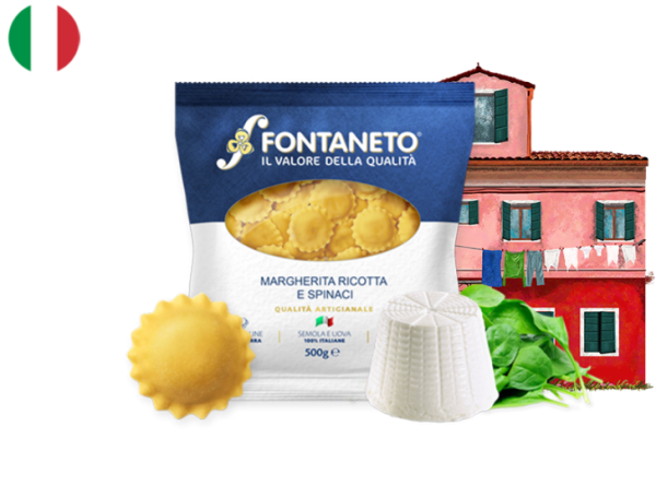 Ravioli Margherita with Ricotta and Spinach (Fresh)