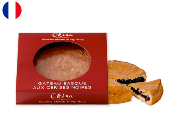 Cake, Basque with Black Cherry