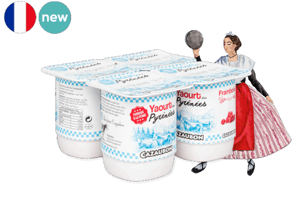 Farm Yogurt from Pyrénées, Raspberry (x4)